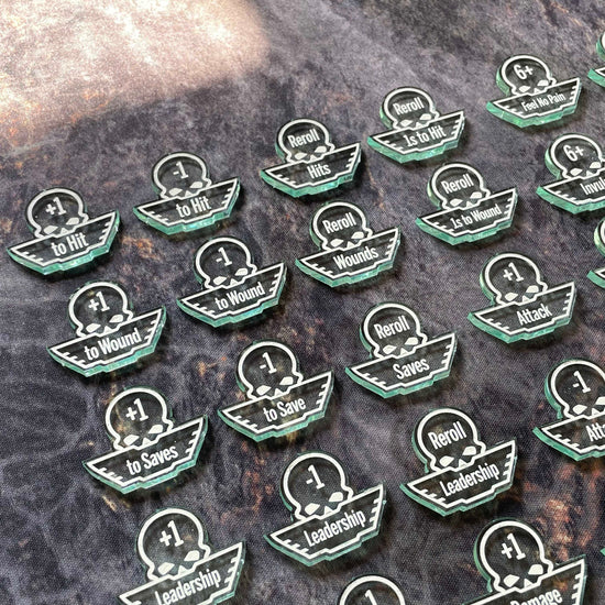 Warhammer 40000 40k 10th edition tokens markers counters templates