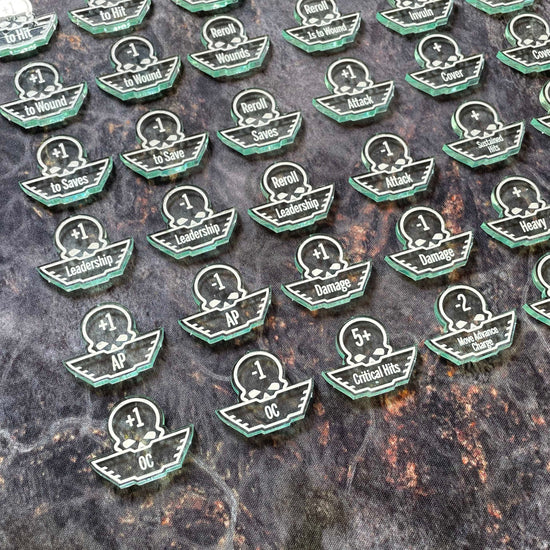 Warhammer 40000 40k 10th edition tokens markers counters templates