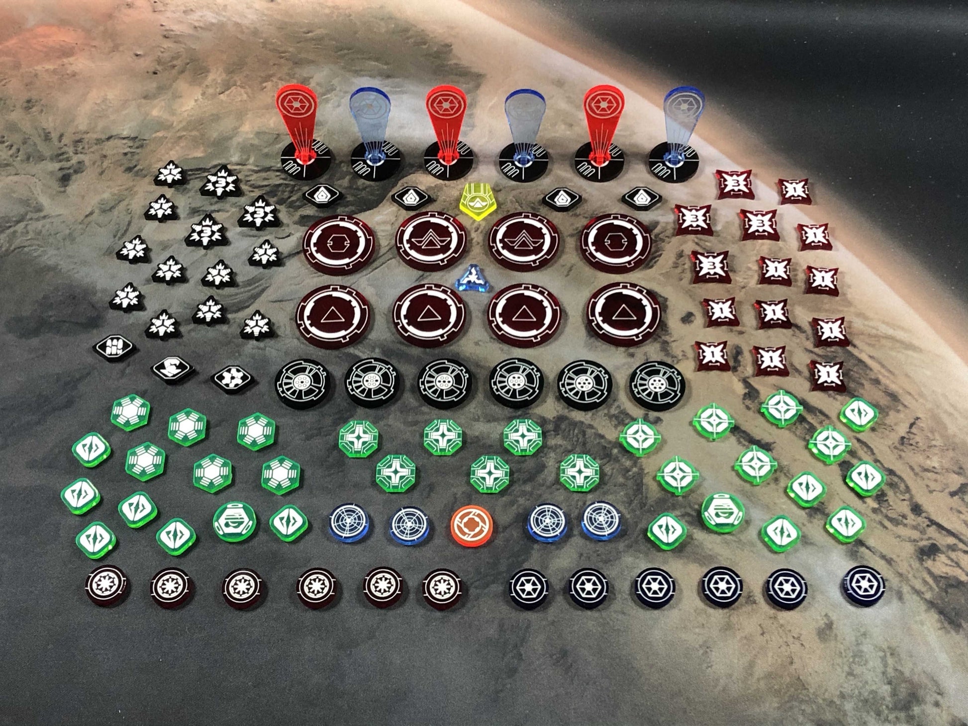 Star Wars Legion Clone Wars tokens and markers